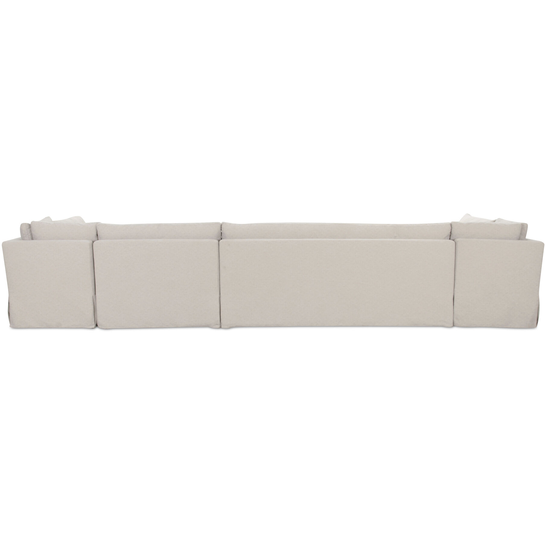 Fable Beige Slipcover Dining Banquette, U-Shape